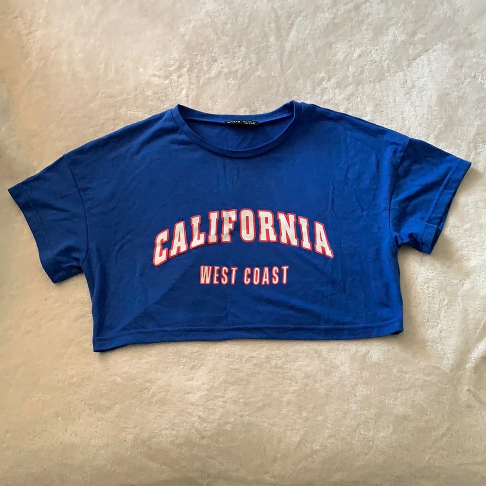 Royal Blue Cali Crop Tee 💙